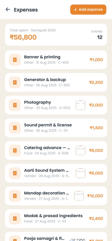 Log an expense with a bill photo